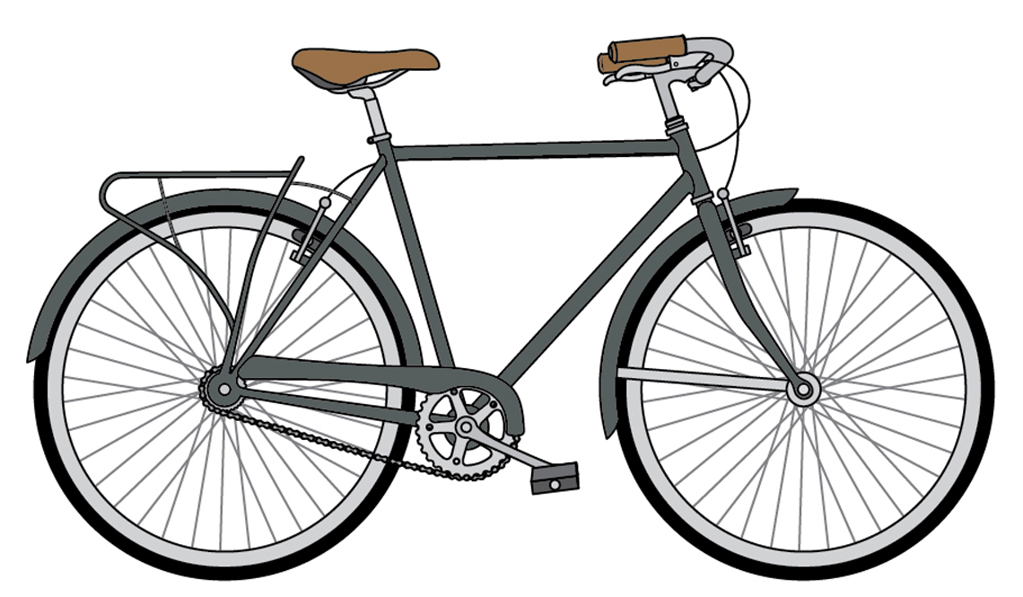 Illustration of a commuter bike